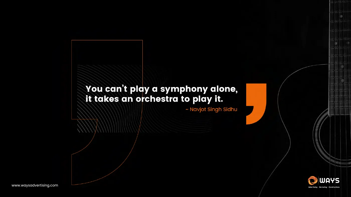 Chapter quote: it takes an orchestra to play a symphony