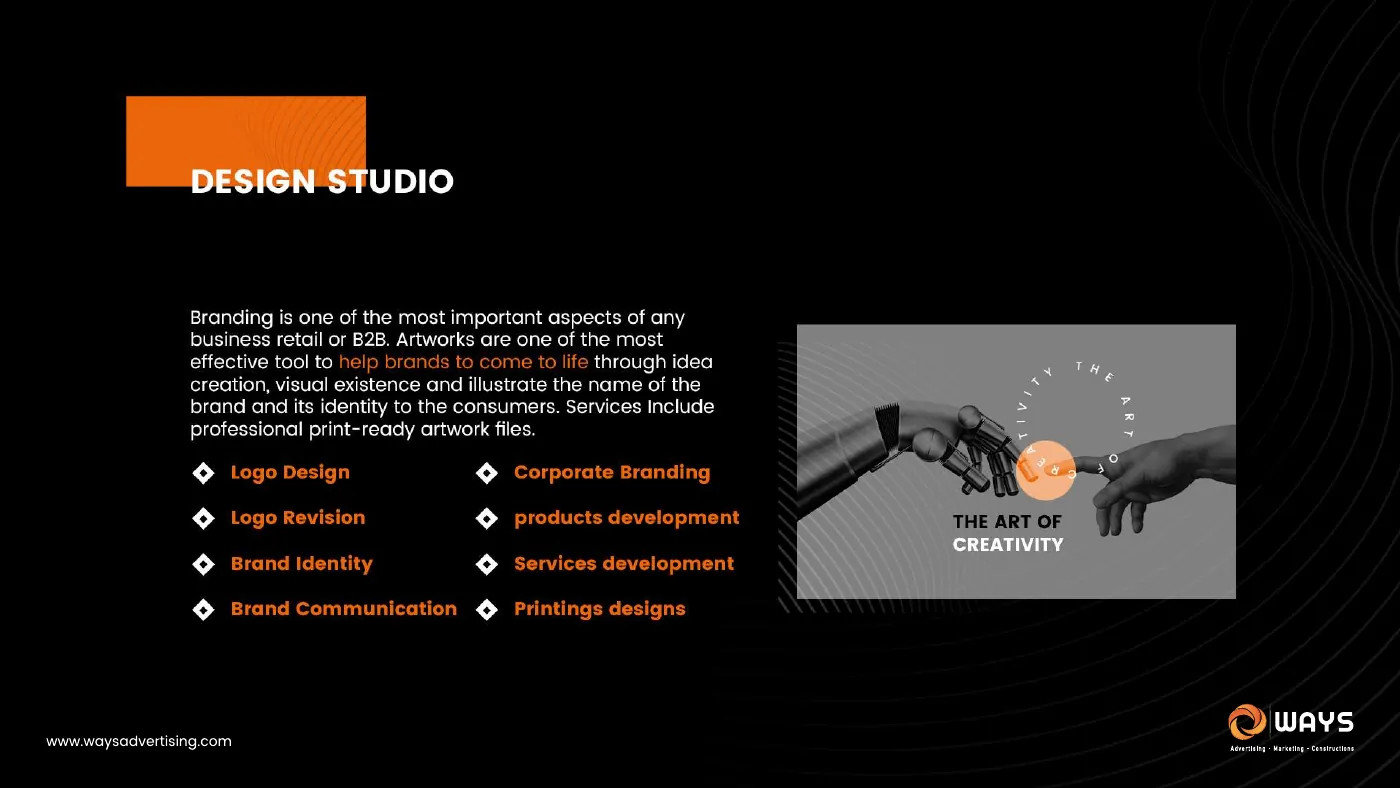 Design studio page
