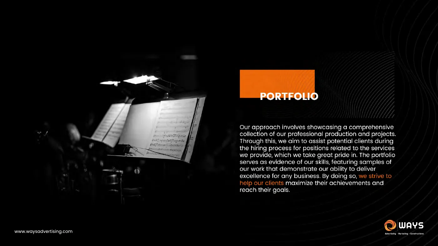 Portfolio section opener