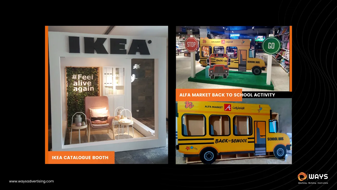 Portfolio page: catalogue booth and school activity