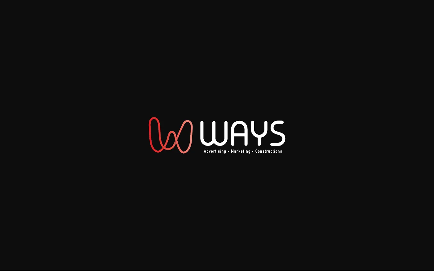 Ways alternative identity: the new logo on black