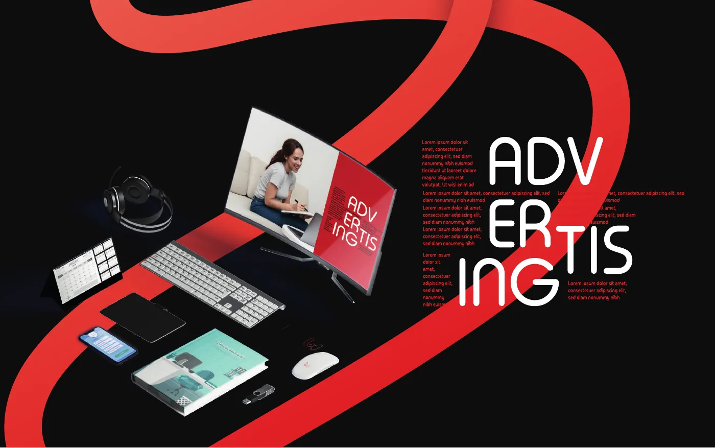 Stationery and presentation mockup