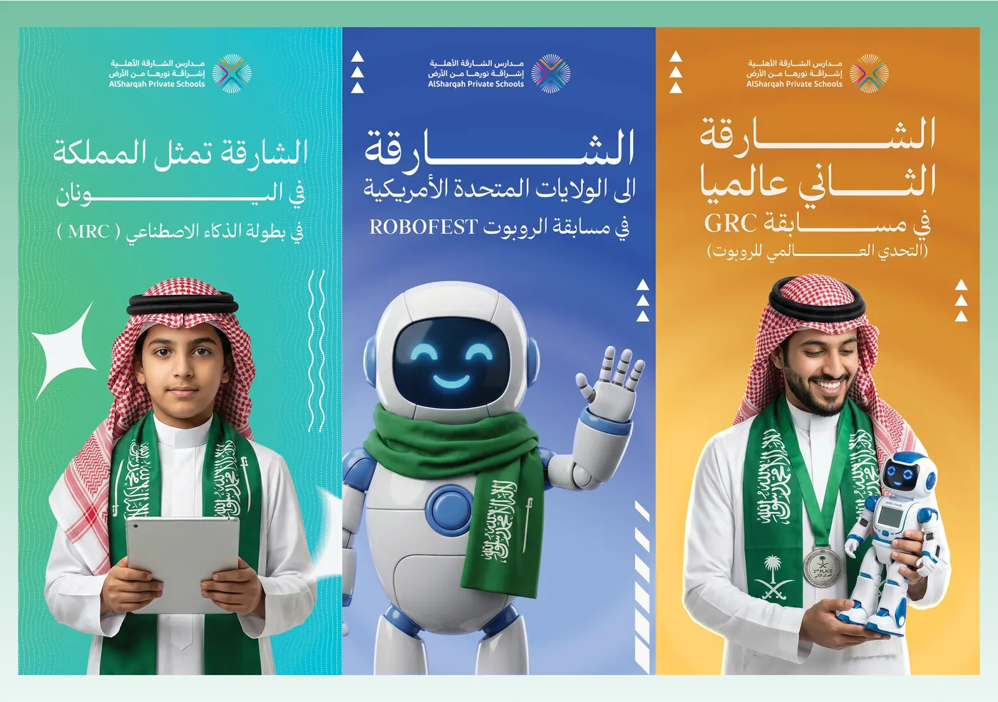 Al Sharqah School social media designs, set 2